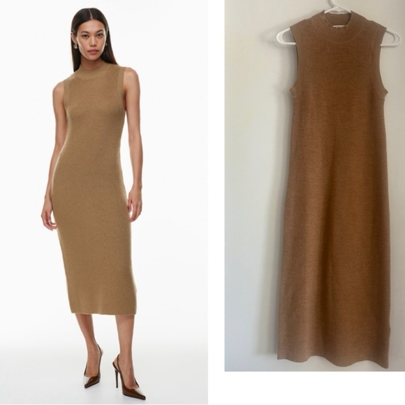 Aritzia Babaton Merino Wool Mock Neck Aesthetica Dress Size 2XS - Picture 1 of 5